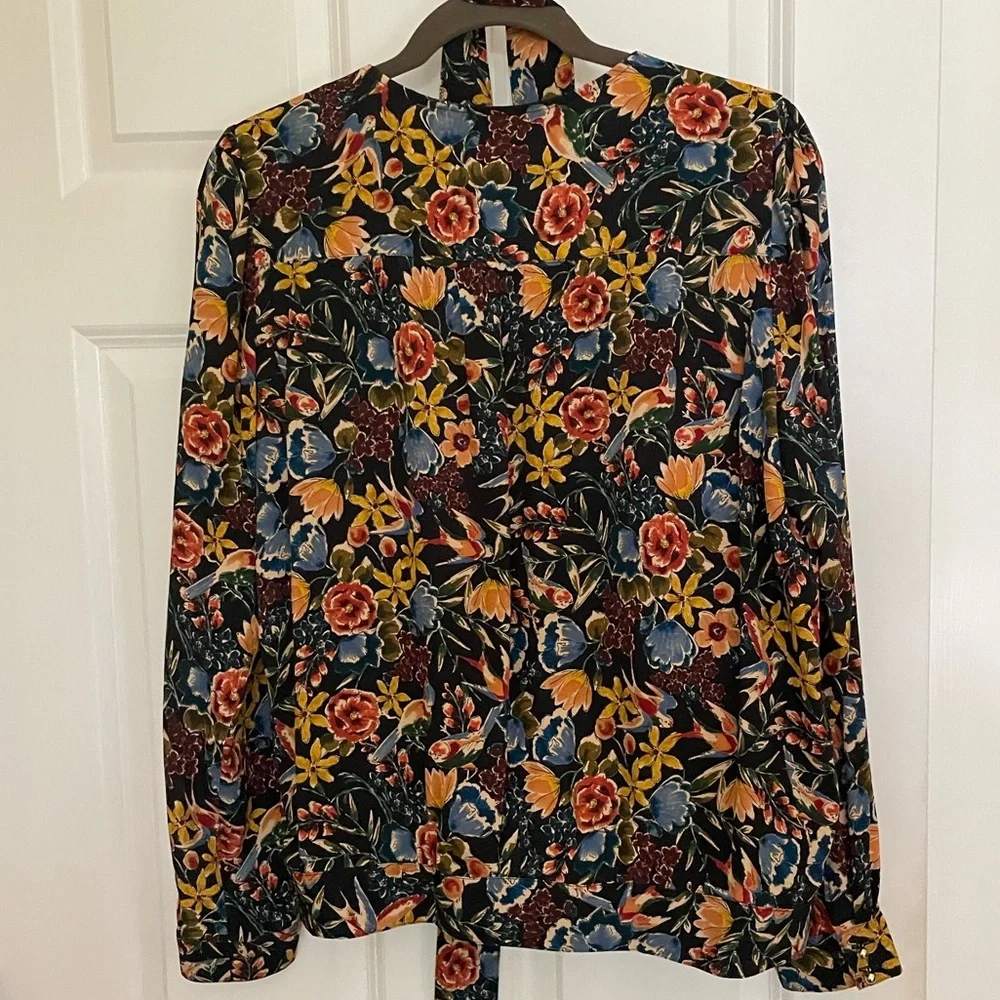Sezane Dafne Floral Wrap Blouse - Picture 6 of 8